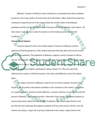 Socio-Cultural Impacts on Tourism in Bahamas