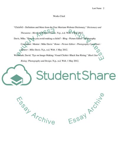 Avoiding Visual Clichs