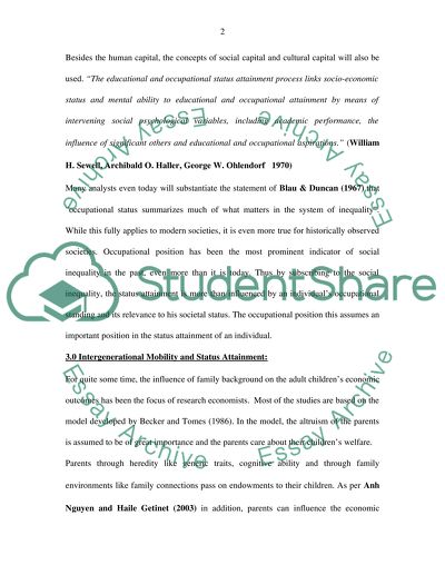 Intergenerational Mobility and Social Network
