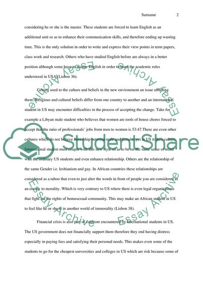 International Students challenges in the US