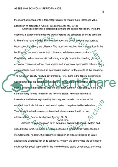 Assessing Economic Performance