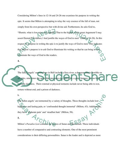 A Detailed Analysis of Miltons Paradise Lost