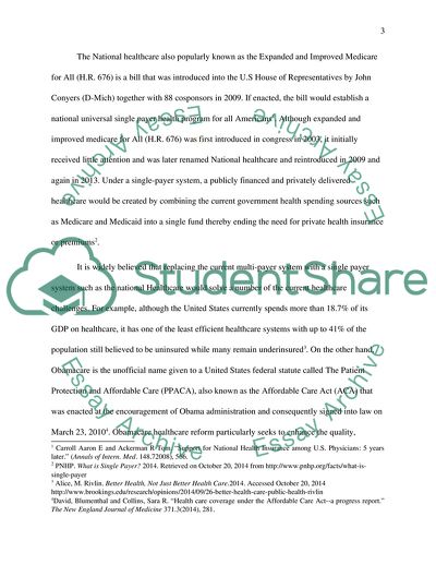 National Healthcare vs Obamacare