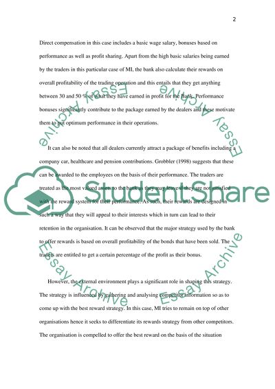 Current Reward Strategy of an Organization