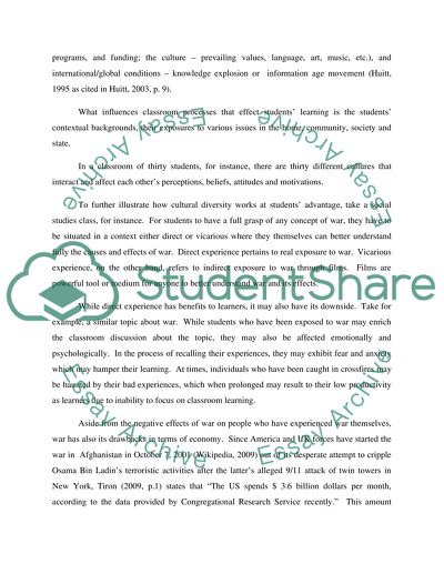 Impact of a Range of Contextual Influences on Classroom Processes