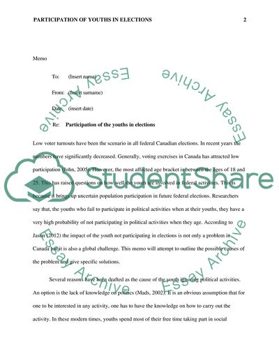 Short informational memo report Research Paper Example | Topics and ...
