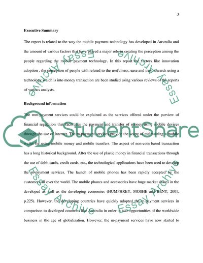 The Mobile Payment Technology in Australia