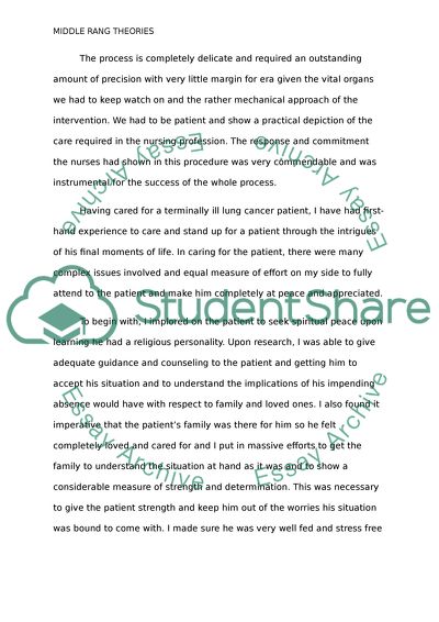 Middle range theories