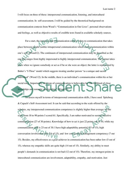Communication Self-Assessment