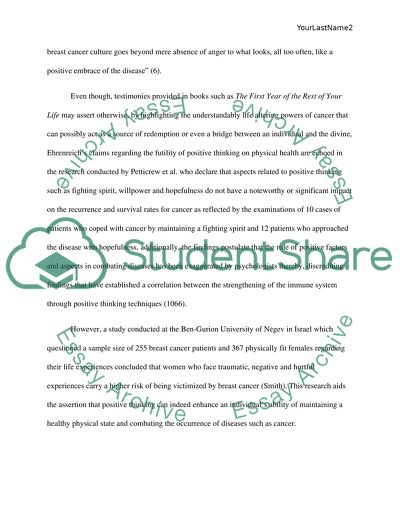 Positive Thinking and Health