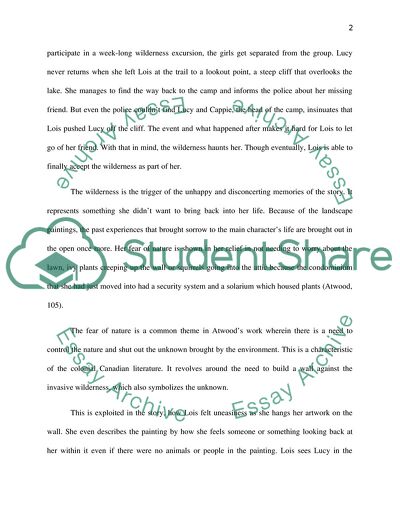 Freedom and Fear of Nature: Margaret Atwood