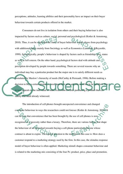 Patterns of Behaviour and Buying Process of the Consumers