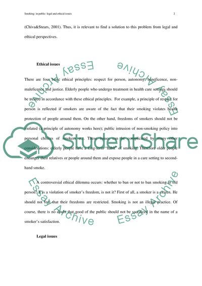 Smoking in Care Setting for Older People: Legal and Ethical Issues