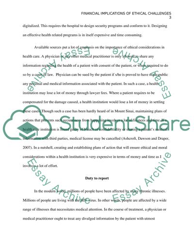 Financial Implications of Ethical Challenges