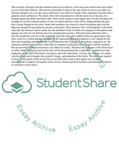 Improving Customer Service at Hotels