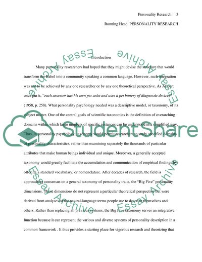 Personality Research