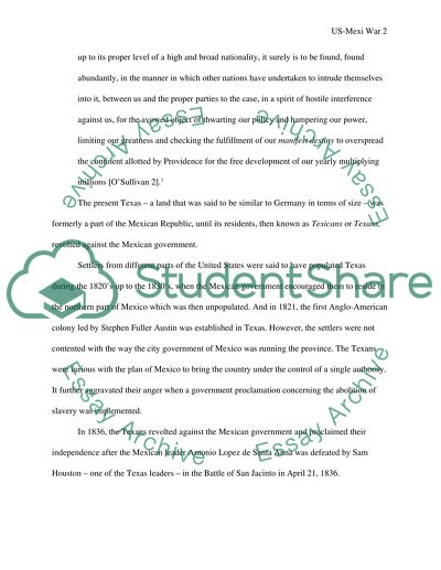 Causes of the Mexican-American War