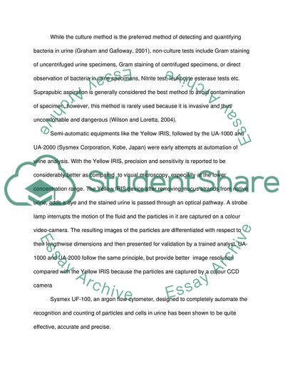 Diagnosis of Urinary Tract Infections
