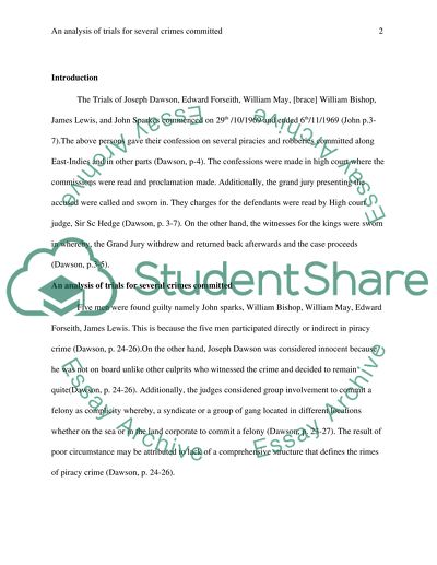 An Analysis of Piracy Crimes