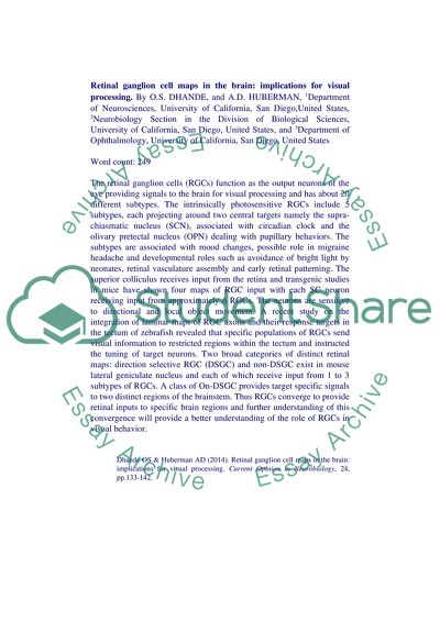 Retinal ganglion cell maps in the brain: imlications for visual processing