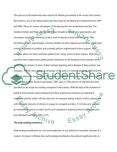 Comparative Perspective of British Anti-Corruption Policy