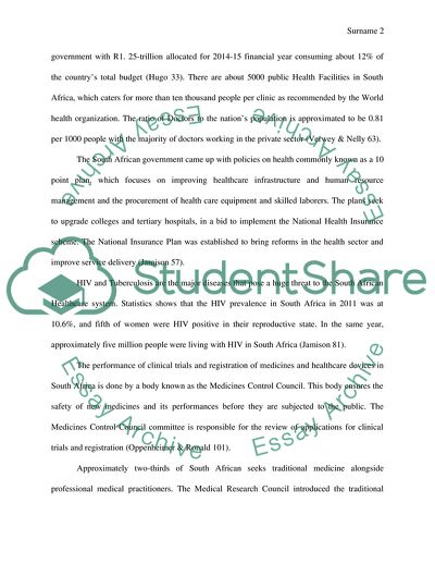 Medicine, Hospital in South Africa