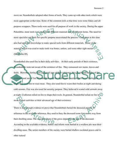 Remains of Neanderthals