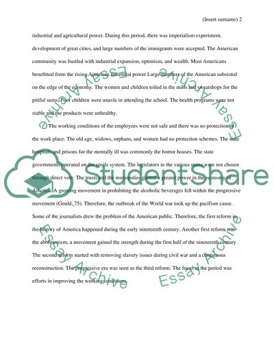 Reforms in Progressive Era