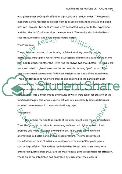 FMRI Traced Caffeine Intone Verbal Operating Storage Processes