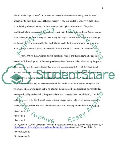 Was There a Place for Women in Russian Revolutionary Movements