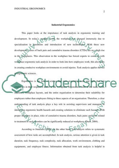 Industrial ergonomics