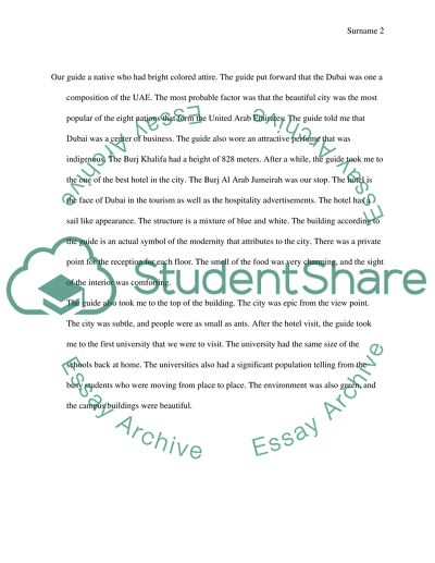 The Narrative about My Exchange Program in Dubai