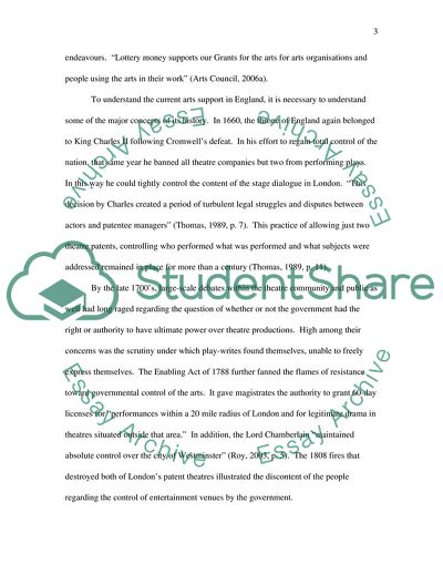 The UK Government and Its Important Role in the Cultural Sector