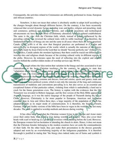 Liturgy in Religion and Theology