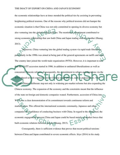 The Impact of Export on China and Japans Economy