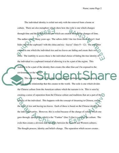 The Concept of Exile and Isolation of Identity in Literature