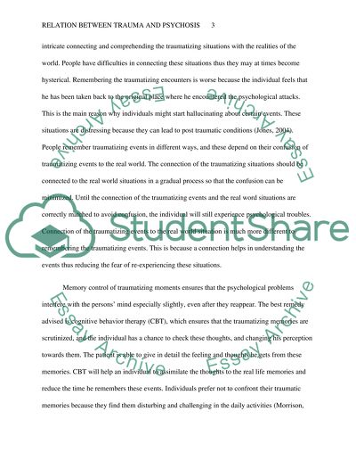 Relation between Trauma and Psychosis