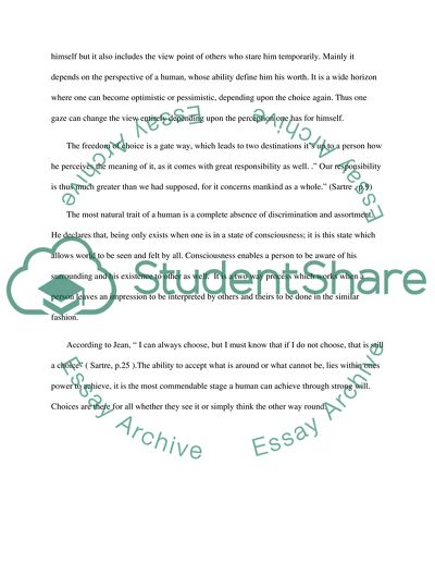 Existentialism as a Humanism