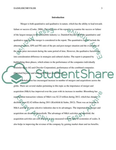 DaimlerChrysler Merger