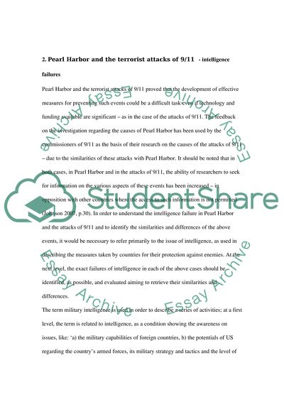A comparative study between Pearl Harbor and the terrorist attacks of 9/11