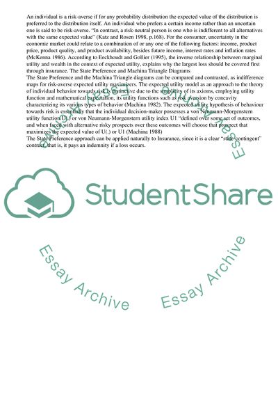 Risk Aversion and the State Preference