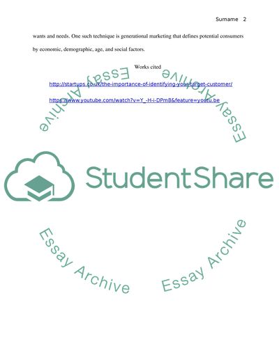 Target Market as General Approach