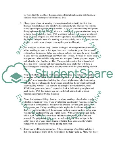 Reasons for a Wedding Website