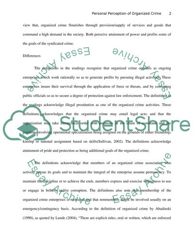 Organized Crime in America