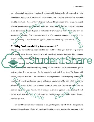 Vulnerability Assessment on your System at Home