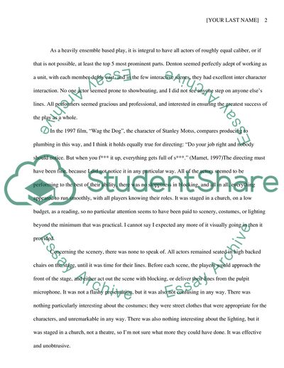 The Laramie Project -10 yearsLater play