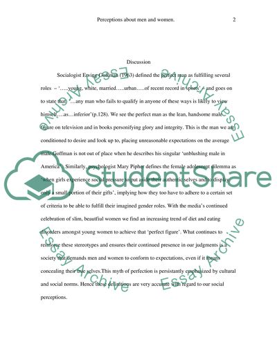 Perceptions and Definition of Gender Roles