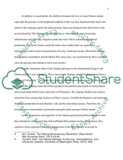 Effects of Taiping rebellion