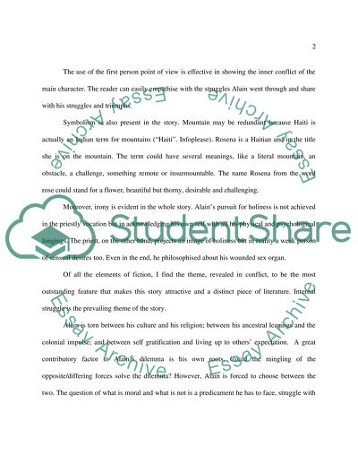 Rene Depestres Rosena on the Mountain