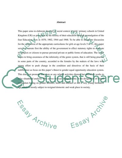 Girls Primary Schools in United Kingdom